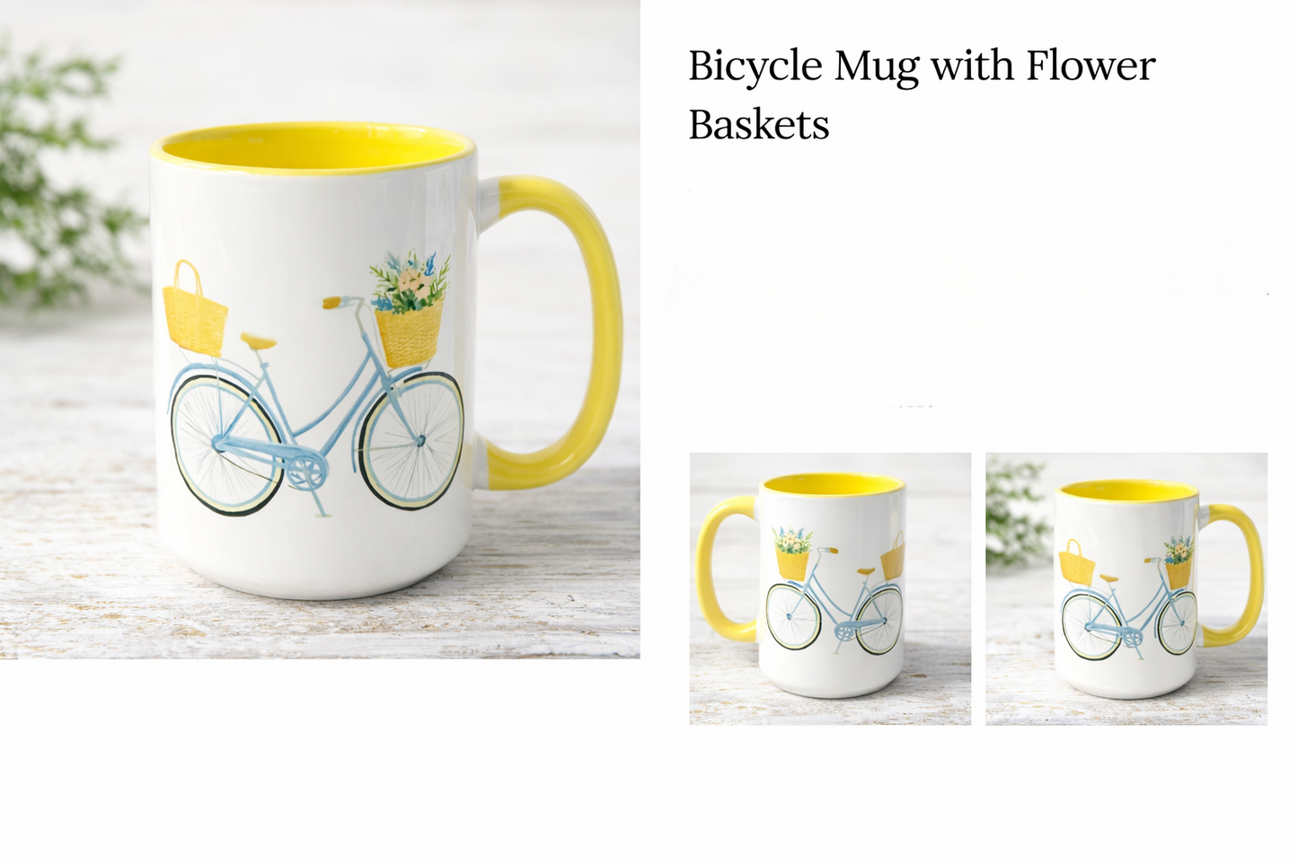 15oz. Ceramic Coffee Bicycle Mug