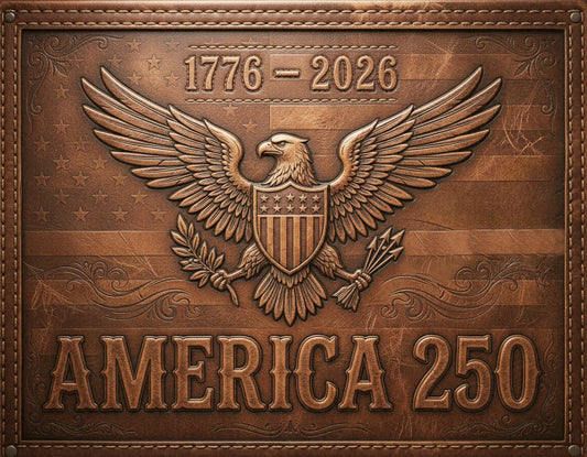 America 250 Leather Style TumblerTumbler 20oz, Skinny