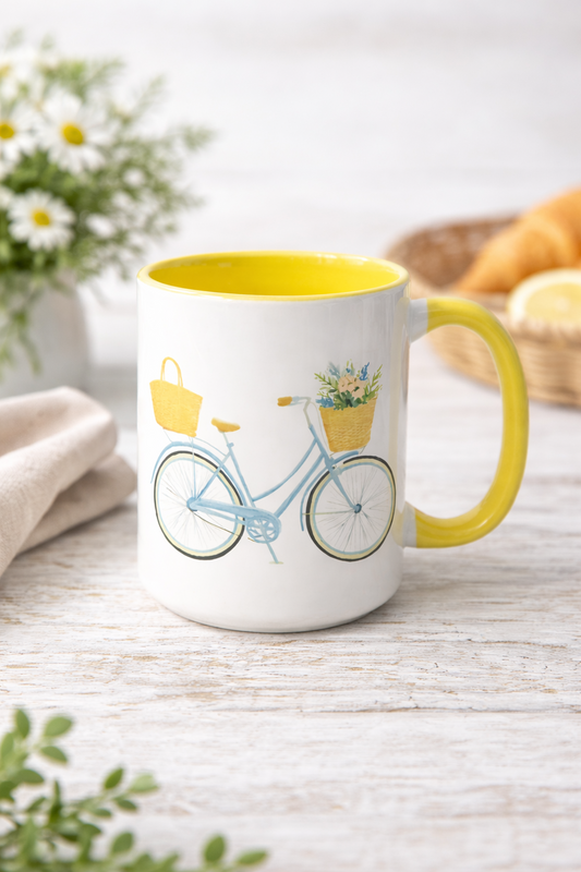 15oz. Ceramic Coffee Bicycle Mug