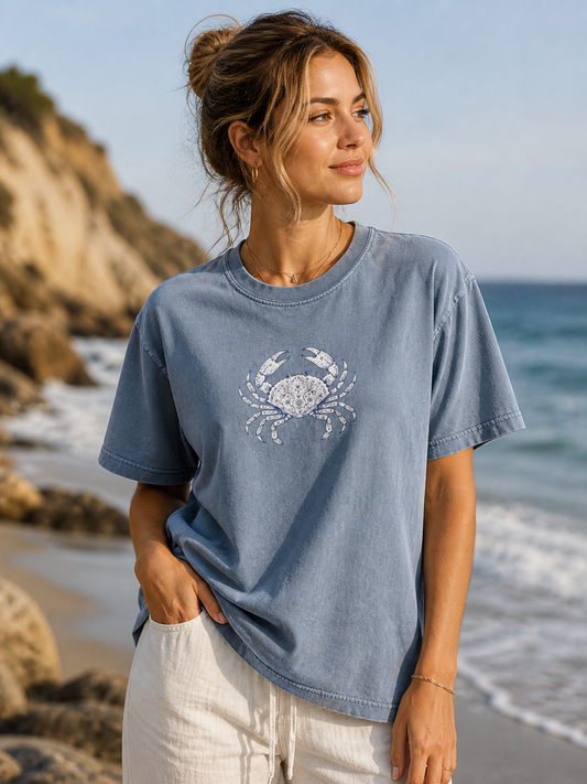 Coastal Crab Comfort Colors Tee