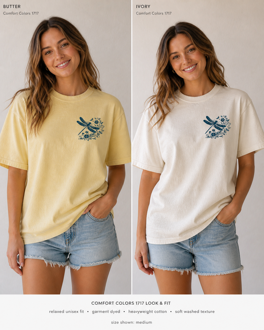Botanical Dragonfly Comfort Colors Tee