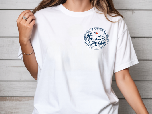 Happiness Comes in Waves Tee, Japan Inspired, Comfort Colors
