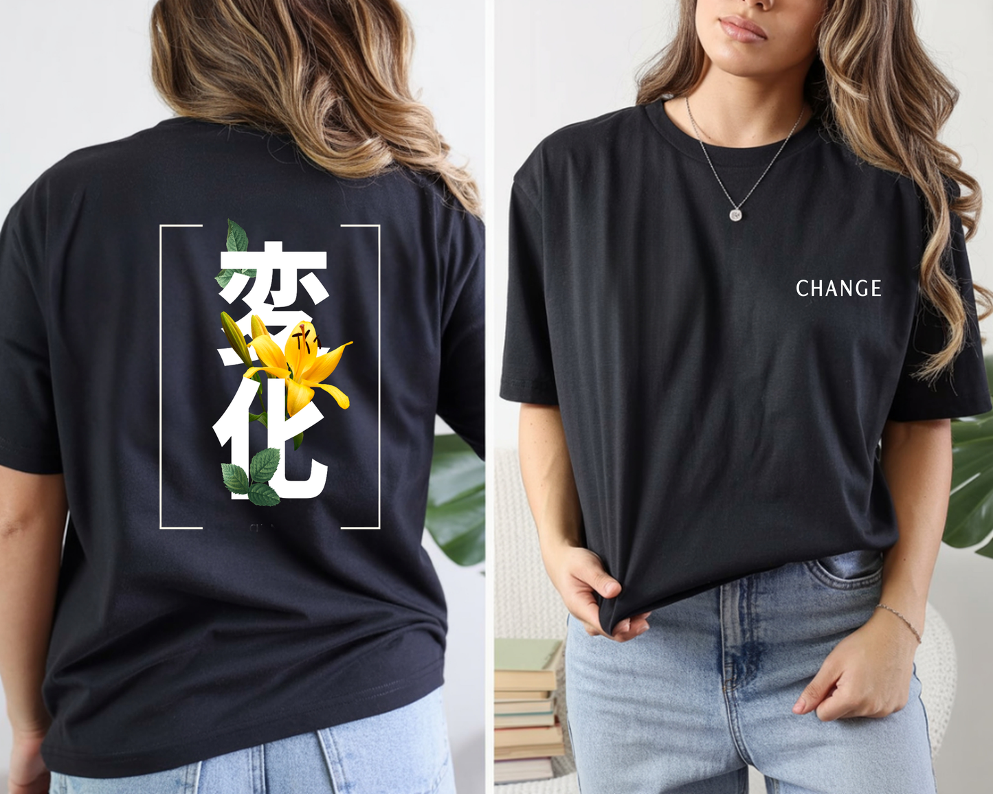 Change Floral Kanji Tee Comfort Colors