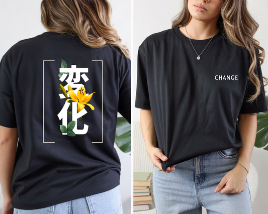 Change Floral Kanji Tee Comfort Colors