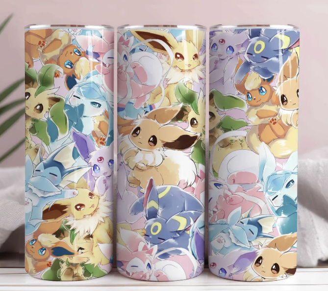 Pastel Eeveelutions Tumbler 20oz, Skinny