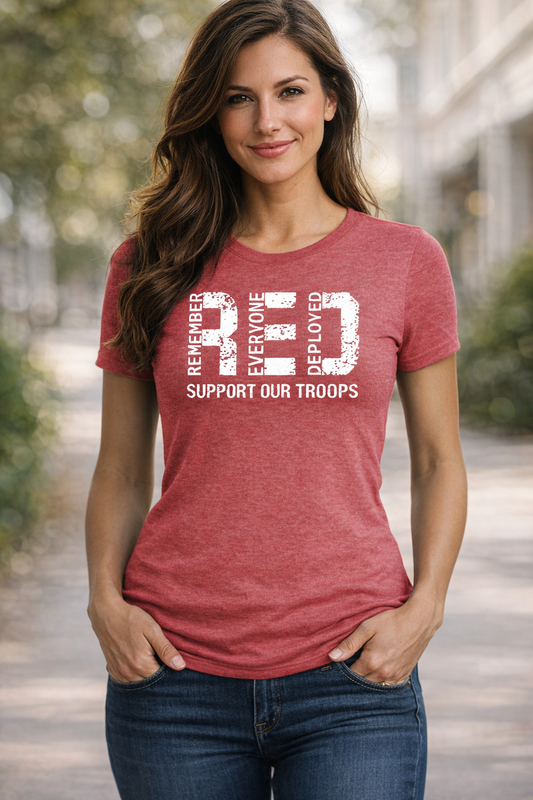 RED – Remember Everyone Deployed | Support Our Troops Tee