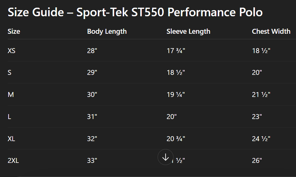 Custom Logo Performance Polo – Sport-Tek® Professional Uniform Shirt
