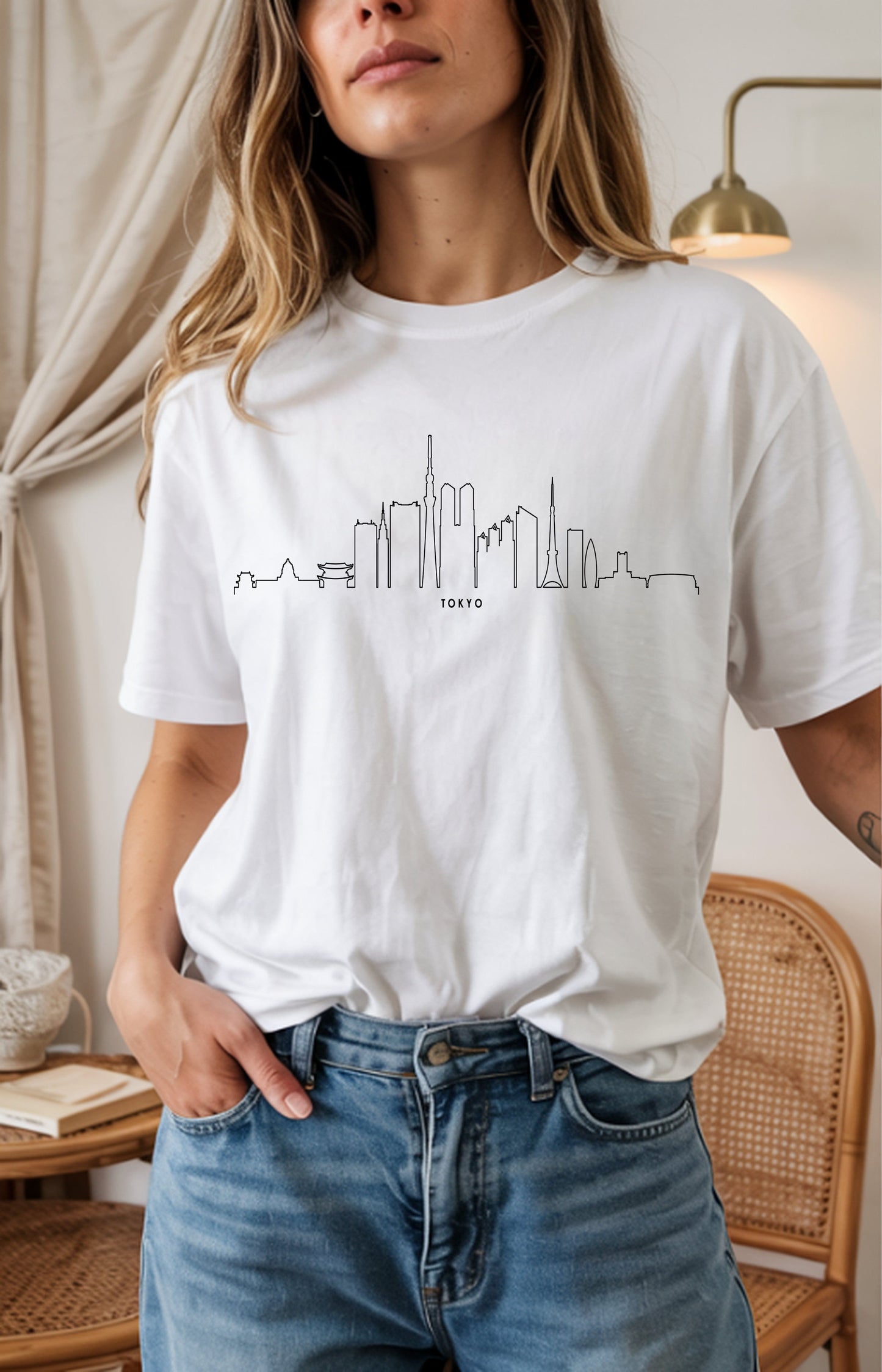 Tokyo Skyline Minimalist Tee- Comfort Colors